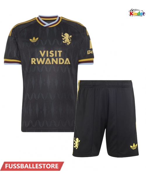 Günstige Aston Villa Amadou Onana #24 Auswärts Trikotsatzt Kinder 2026-27 Kurzarm (+ Kurze Hosen)